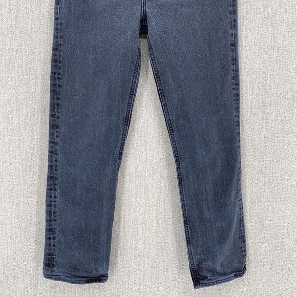 AGOLDE Jeans Womens 27 Faded Black Riley High Waist Straight Crop Button Fly - Picture 8 of 16